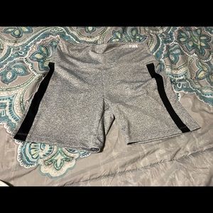 High waist gray biker shorts